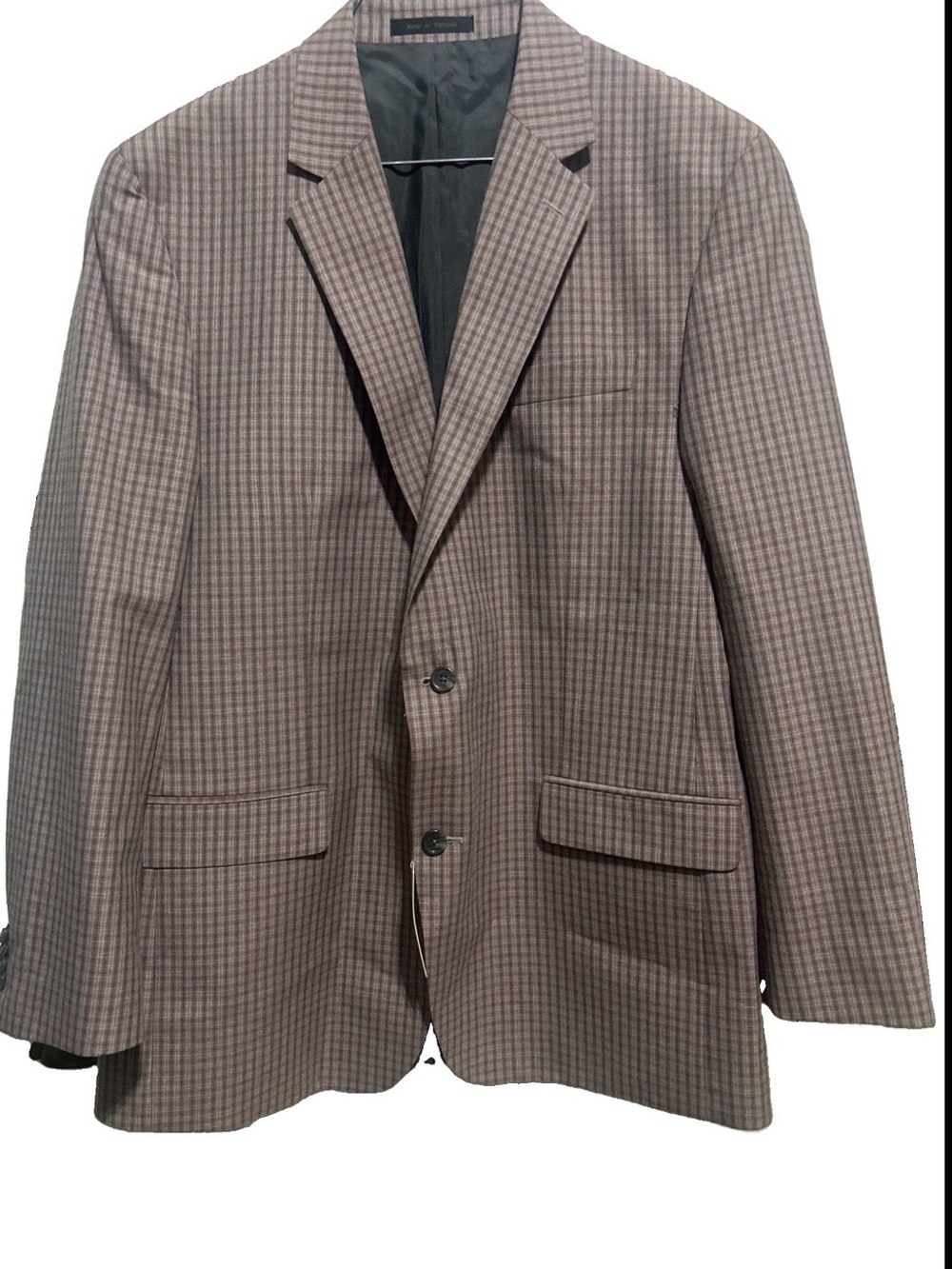 Michael Kors Taupe Plaid Sport Coat Blazer